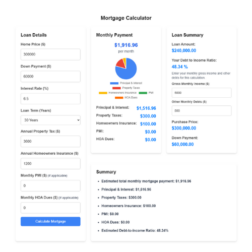 Payment Calculator Preview