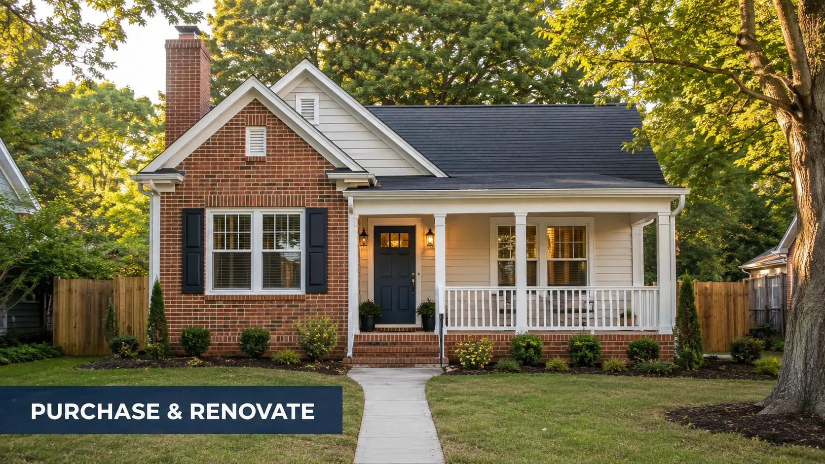 Refreshed exterior of an older Greenville house after modern renovation updates